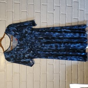 Avenue plus size blue print dress 14/16